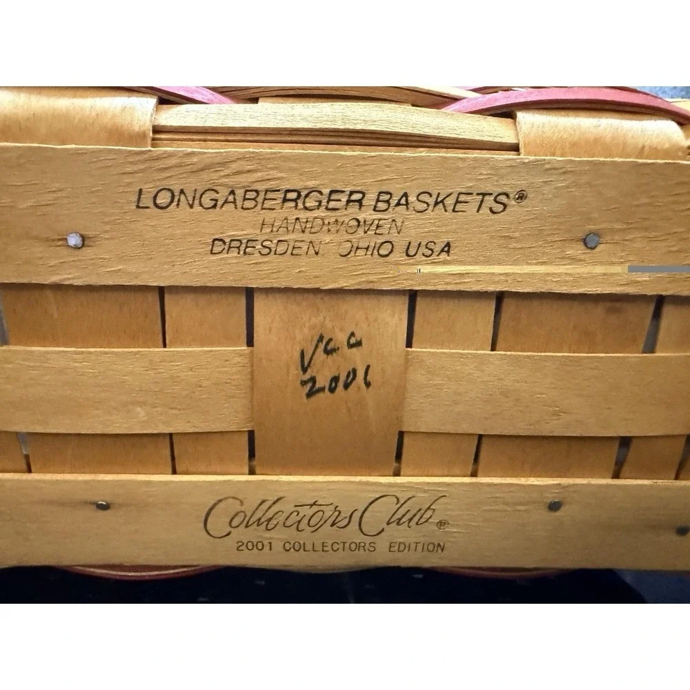 Longaberger Collectors Club 2001 Whistle Stop Basket‎ & Hostess Appreciation USA